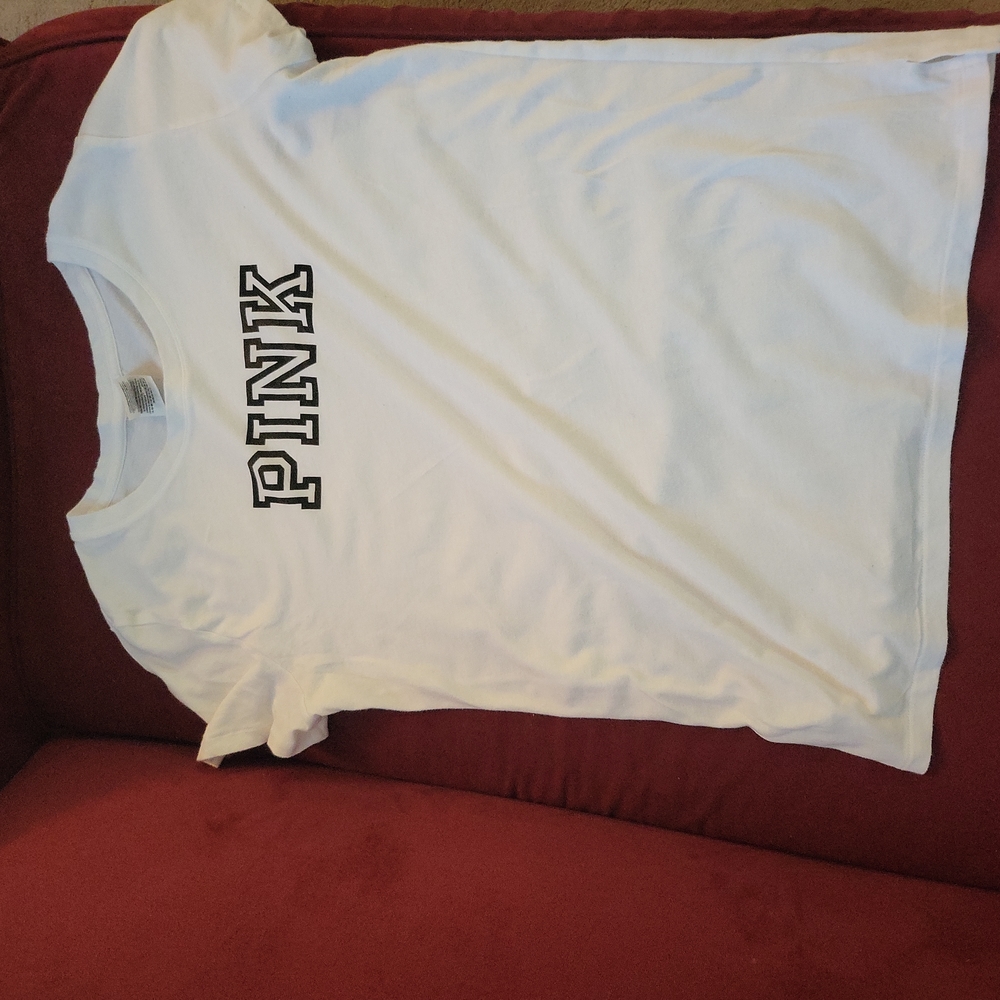 White Tee (Pink Brand) Medium Ladies